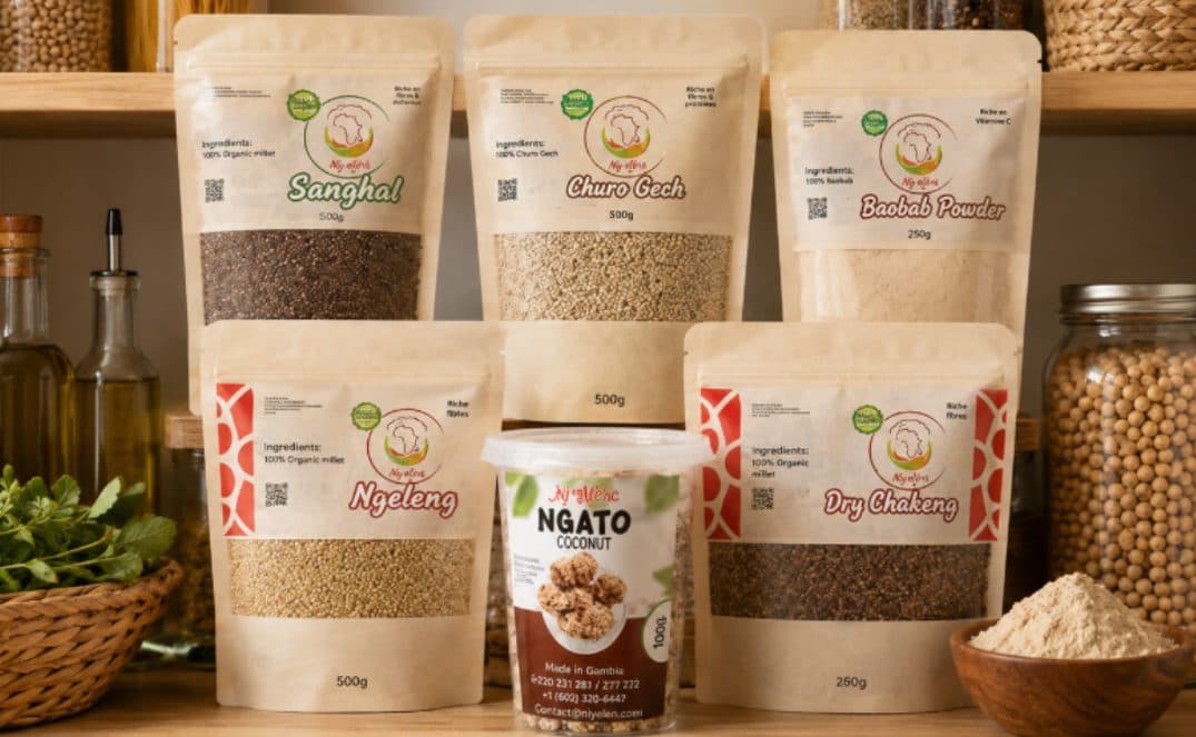 The ByAfric range: Sanghal, Chura Gerteh, Baobab Powder, Nyelleng and Dry Chakri pouches